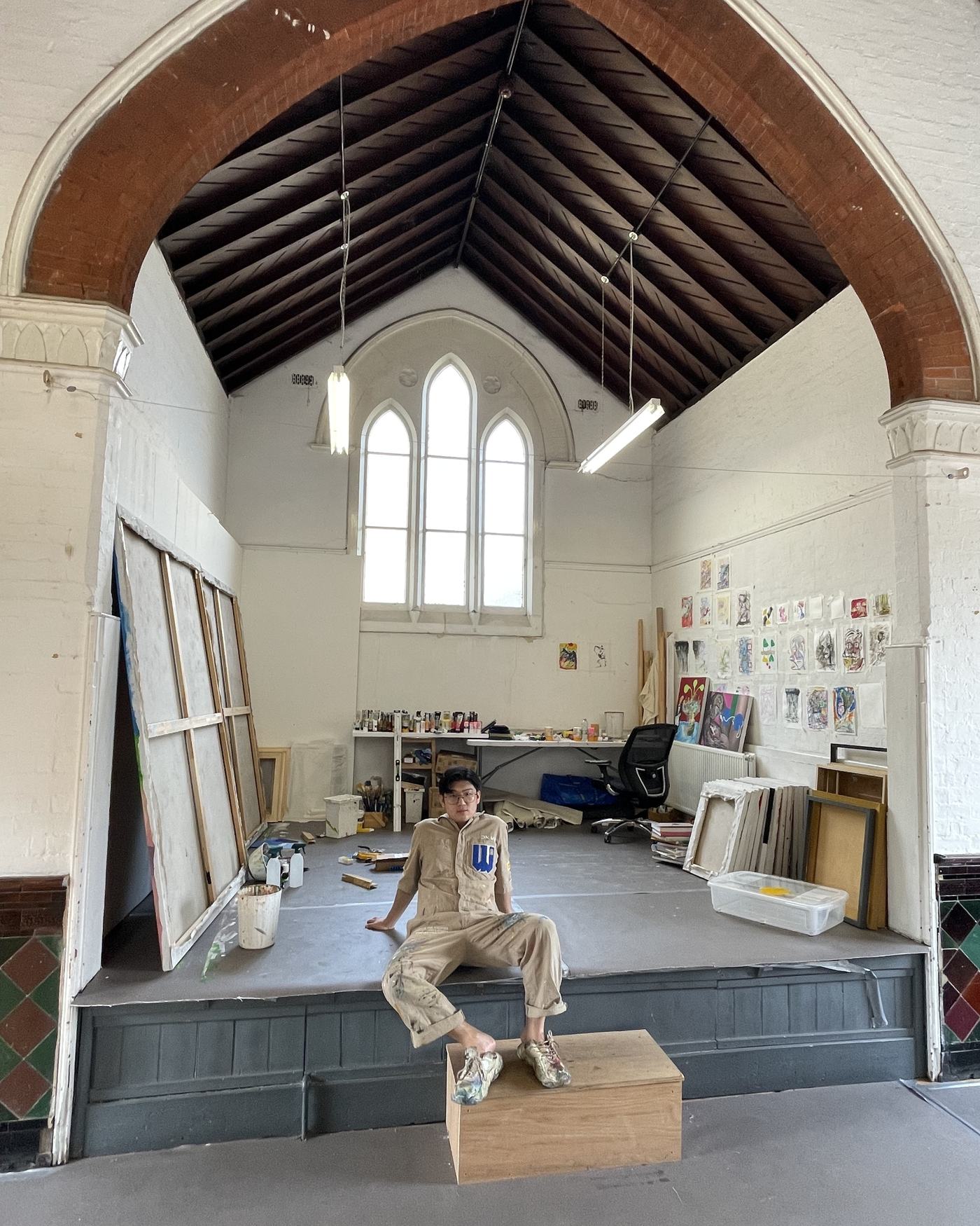 Dohyun Baek in his studio